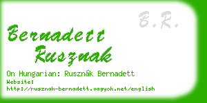 bernadett rusznak business card