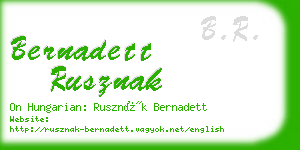 bernadett rusznak business card